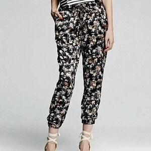 Peter Som Silky Pineapple Print Jogger Pants